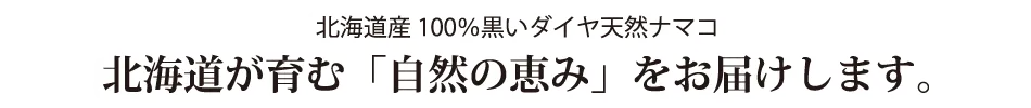 北海道が育む「自然の恵み」をお届けします。